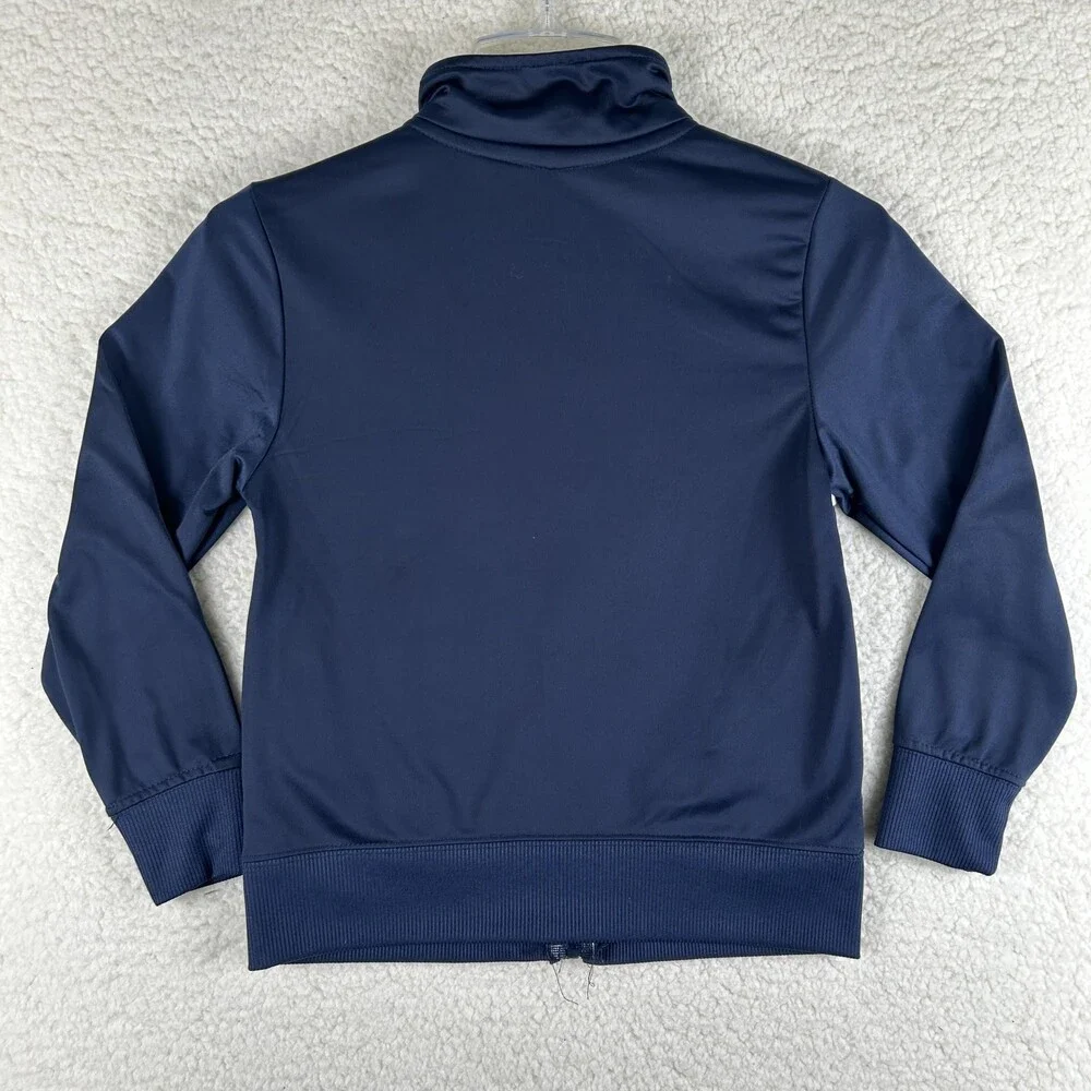New Balance Track Jacket Youth 8 Blue Red Colorblock Full Zip Stand Collar